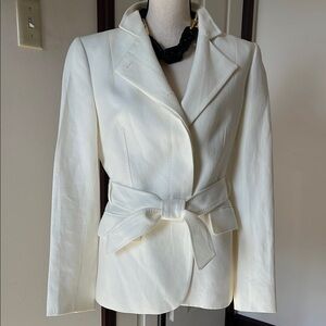 Elegant White Women's Blazer Massimo Dutti
